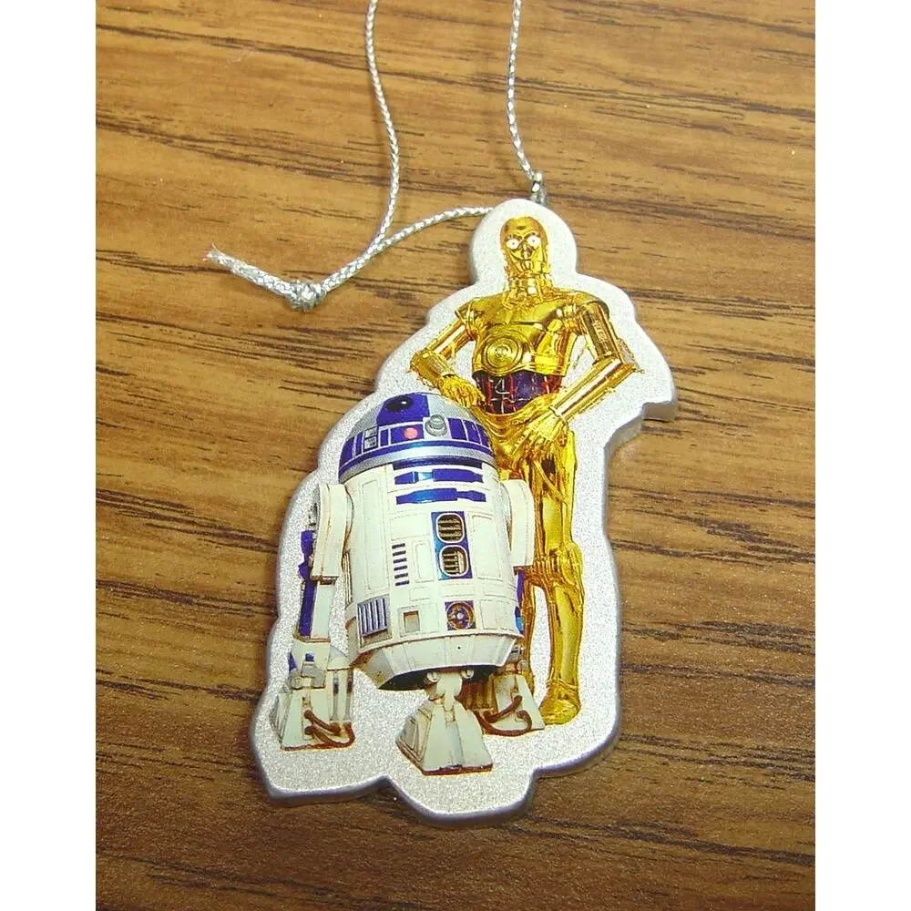2007 STAR WARS 4 PIECE SET OF METAL ORNAMENTS WITH BOX